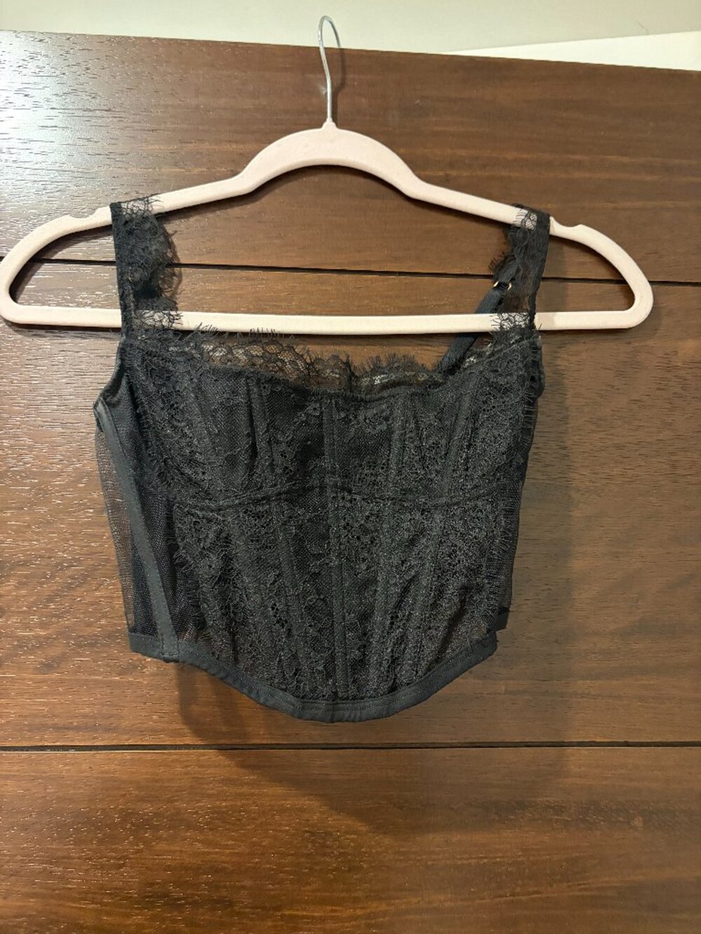 Victorias Secret Black Corset Top, size XS